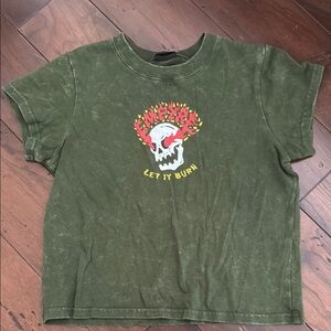 Empyre Green Skull Graphic Short Sleeve Tee